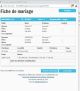 Fiche de mariage de la base de données BMS2000 Fiche de mariage de la base de données BMS2000