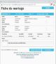 Fiche de mariage de la base de données BMS2000