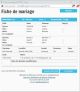 Fiche de mariage de la base de données BMS2000