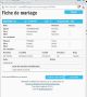 Fiche de mariage de la base de données BMS2000