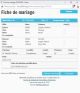 Fiche de mariage de la base de données BMS2000