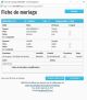 Fiche de mariage de la base de données BMS2000