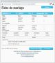 Fiche de mariage de la base de données BMS2000