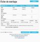 Fiche de mariage de la base de données BMS2000