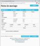 Fiche de mariage de la base de données BMS2000