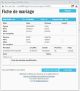Fiche de mariage de la base de données BMS2000