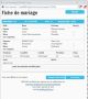 Fiche de mariage de la base de données BMS2000 Fiche de mariage de la base de données BMS2000