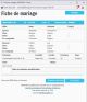 Fiche de mariage en secondes noces de la base de données BMS2000