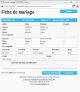 Fiche de mariage de la base de données BMS2000
