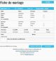 Fiche de mariage de la base de données BMS2000
