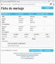 Fiche de mariage de la base de données BMS2000