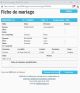 Fiche de mariage en secondes noces de la base de données BMS2000