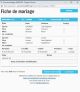 Fiche de mariage de la base de données BMS2000
