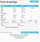 Fiche de mariage de la base de données BMS2000