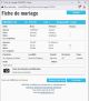 Fiche de mariage de la base de données BMS2000