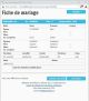 Fiche de mariage de la base de données BMS2000