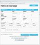 Fiche de mariage en secondes noces de la base de données BMS2000