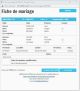 Fiche de mariage de la base de données BMS2000