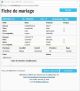 Fiche de mariage de la base de données BMS2000