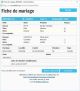 Fiche de mariage de la base de données BMS2000