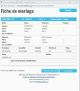 Fiche de mariage de la base de données BMS2000