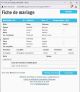 Fiche de mariage de la base de données BMS2000