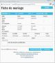 Fiche de mariage en secondes noces de la base de données BMS2000