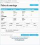 Fiche de mariage de la base de données BMS2000