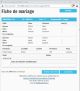 Fiche de mariage de la base de données BMS2000