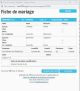 Fiche de mariage de la base de données BMS2000
