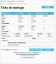 Fiche de mariage de la base de données BMS2000