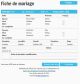 Fiche de mariage de la base de données BMS2000