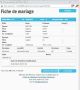 Fiche de mariage en secondes noces de la base de données BMS2000