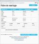 Fiche de mariage de la base de données BMS2000