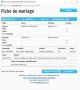 Fiche de mariage en secondes noces de la base de données BMS2000