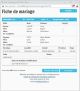 Fiche de mariage de la base de données BMS2000