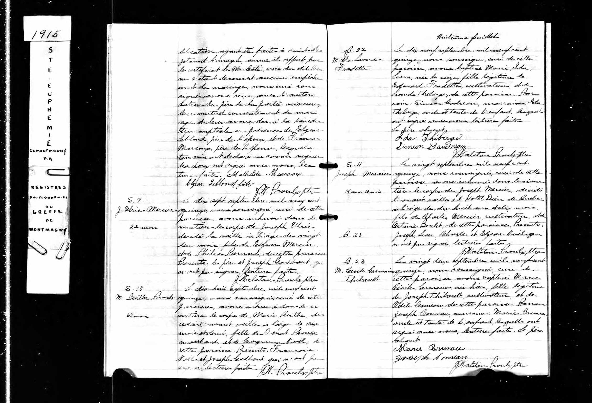 Acte de sépulture