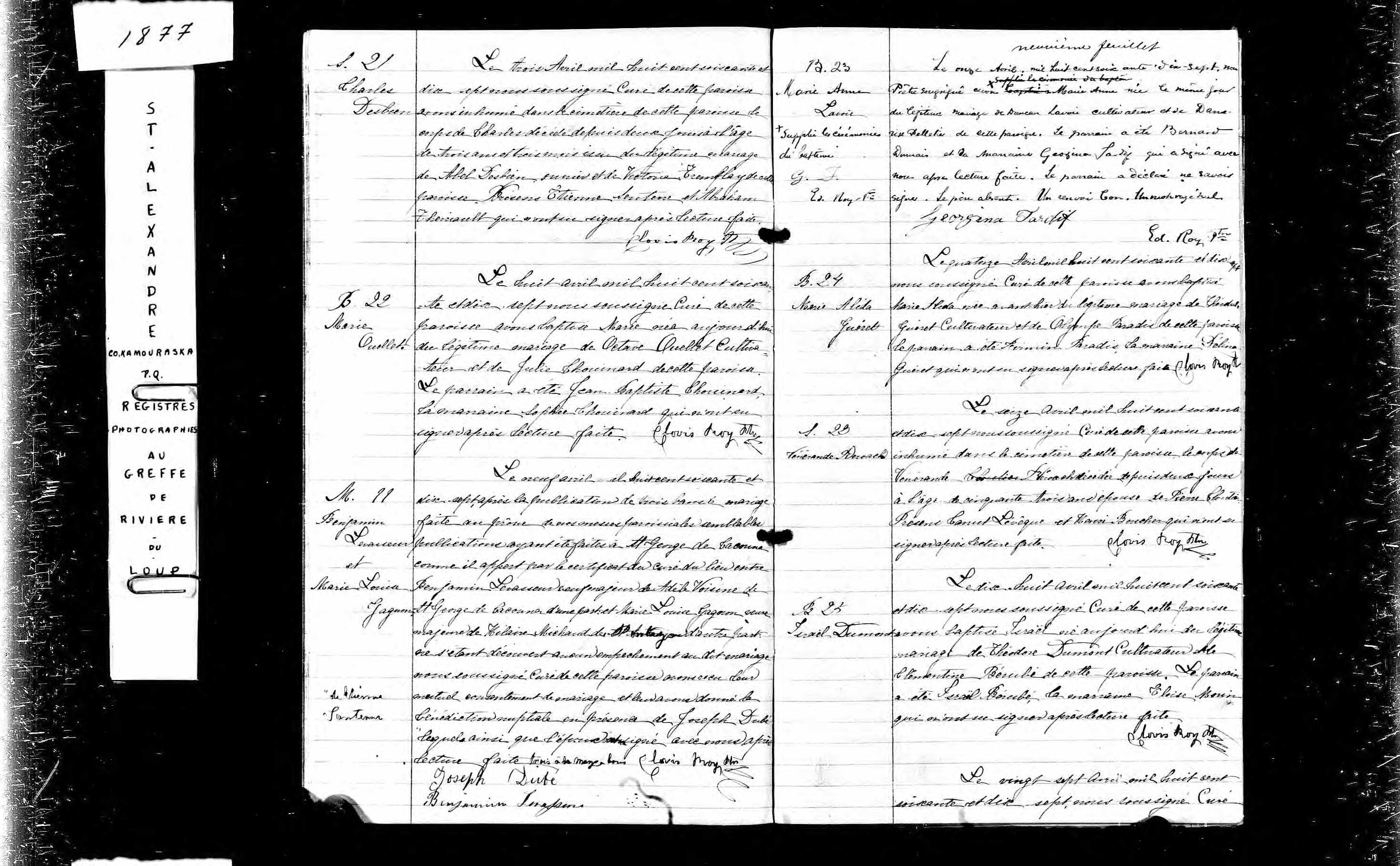 Acte de sépulture