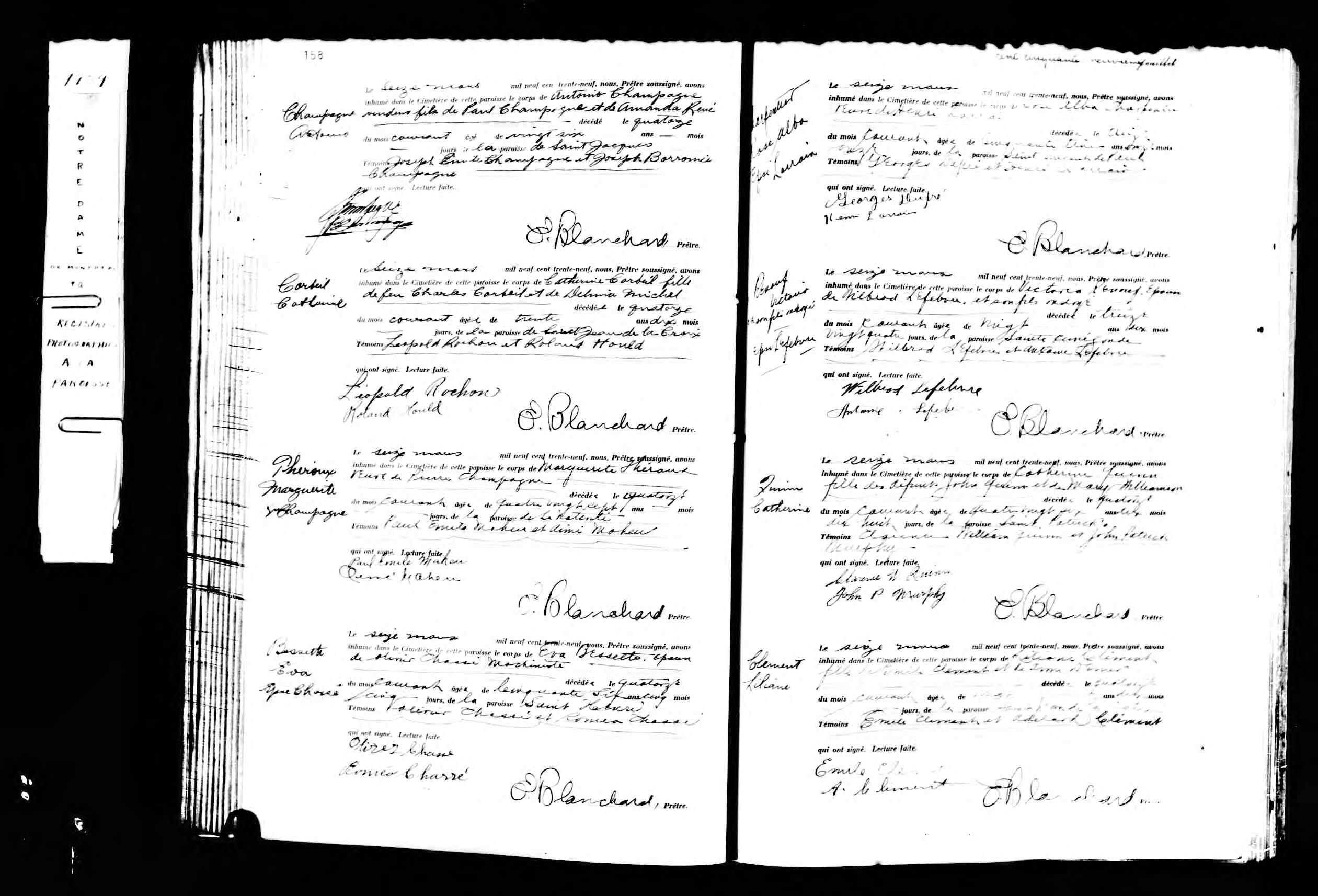 Acte de sépulture