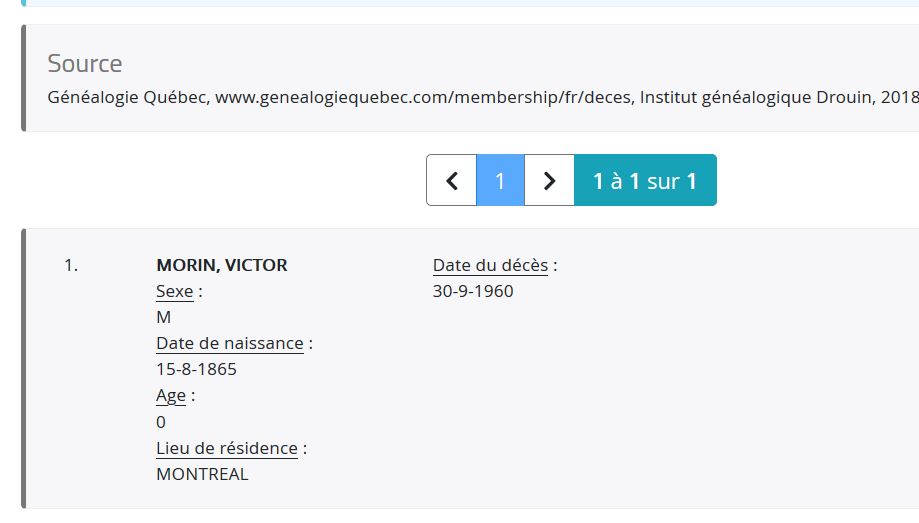 Mention du décès