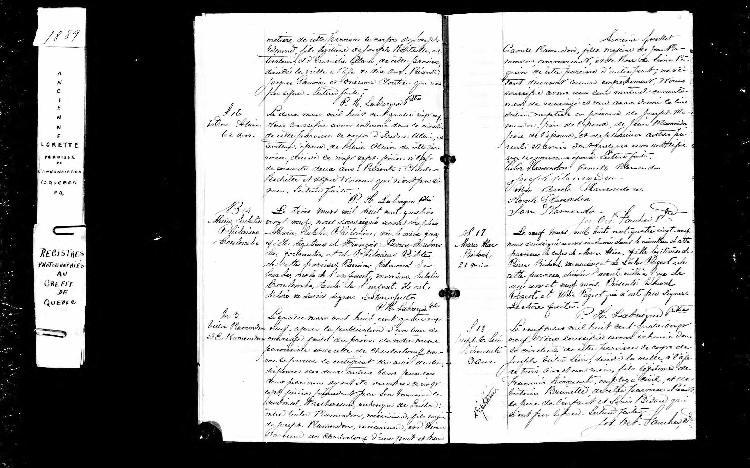 Acte de sépulture