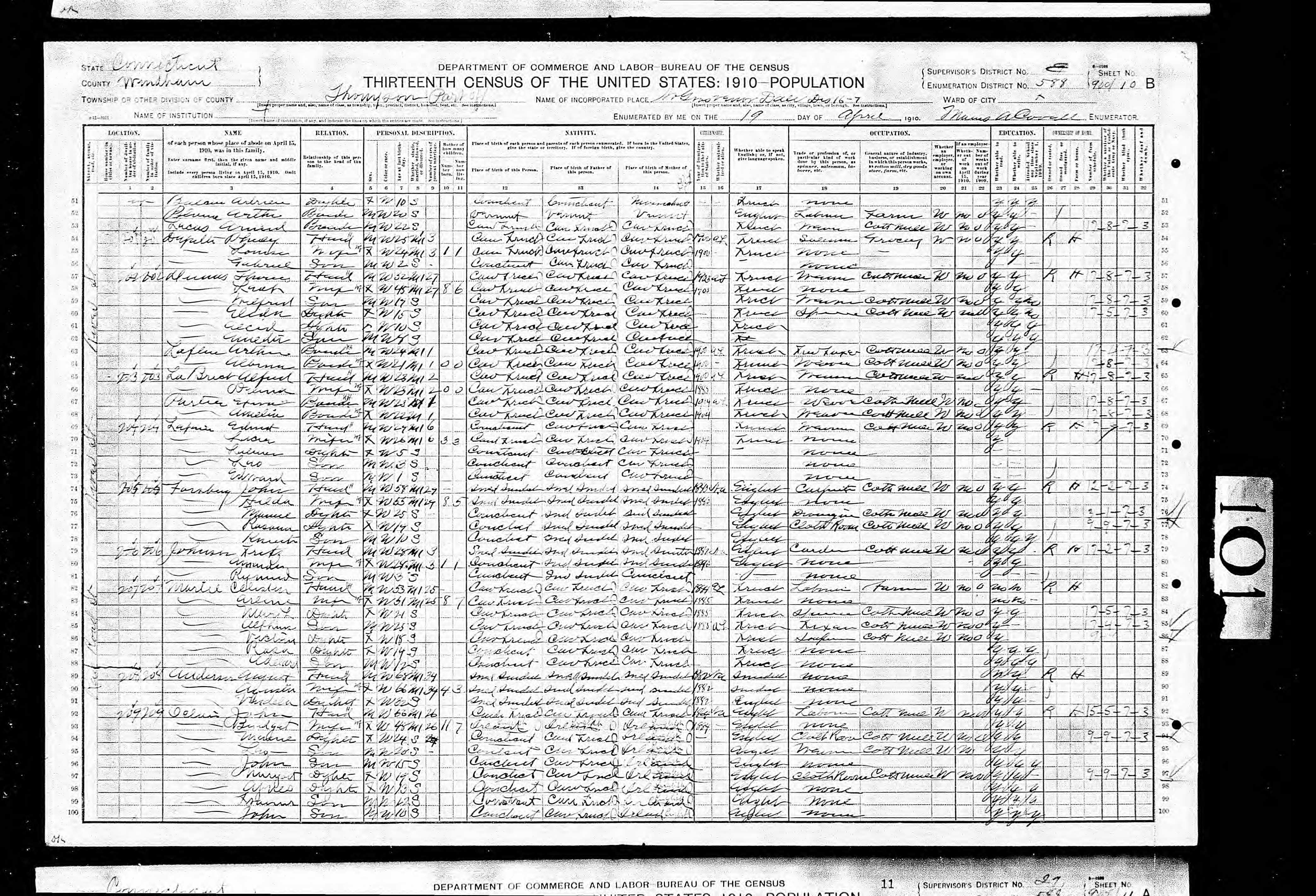 Recensement fédéral américain 1910