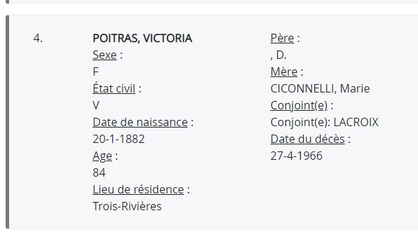 Mention du décès
