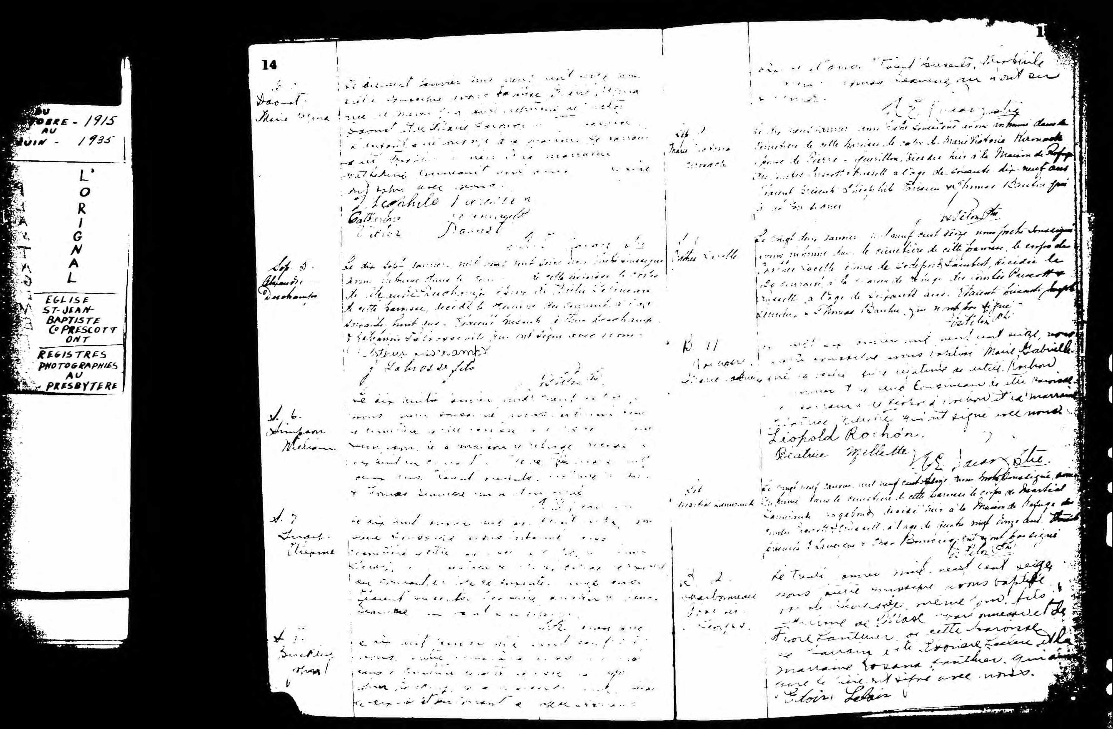 Acte de sépulture