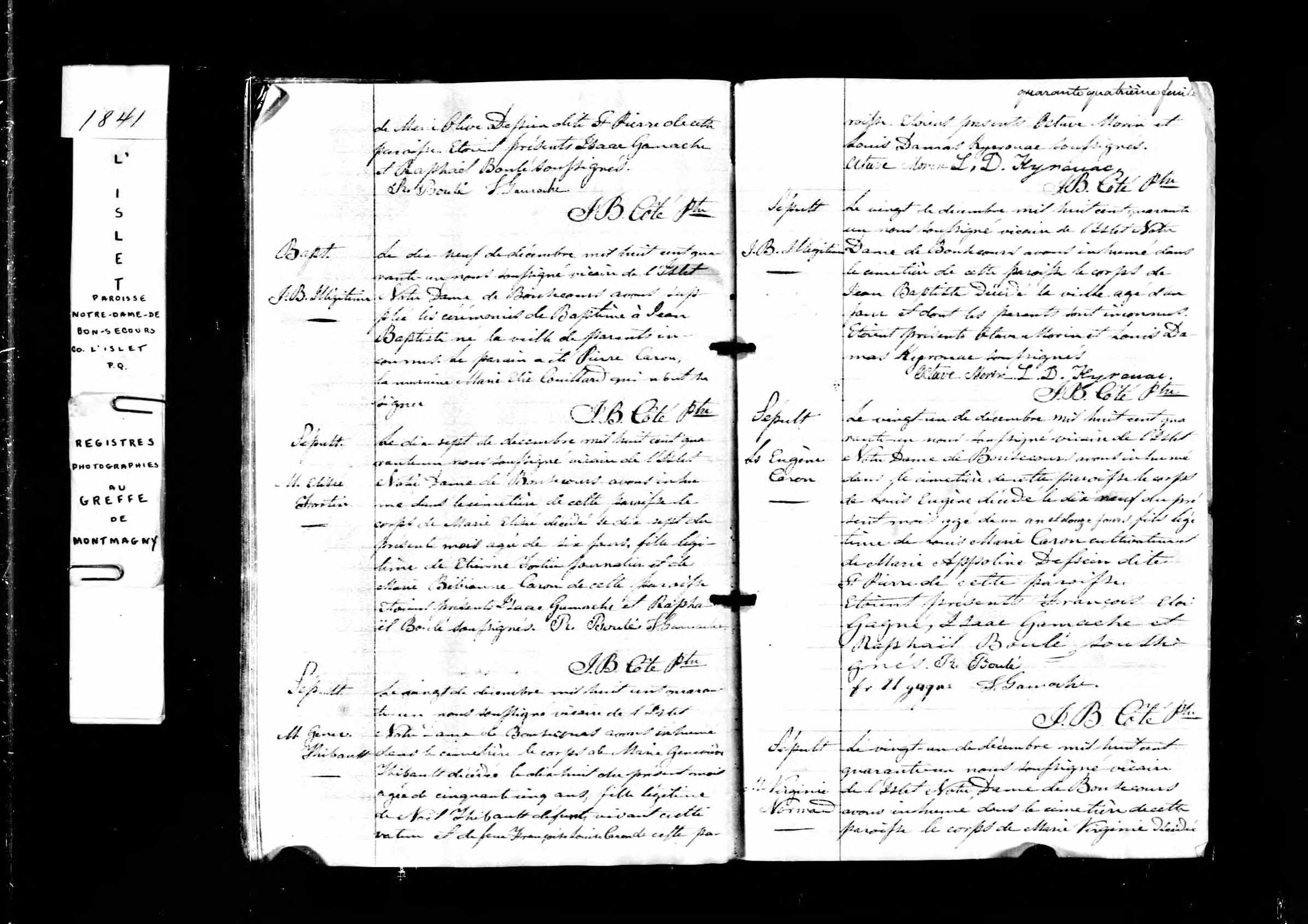  Acte de sépulture