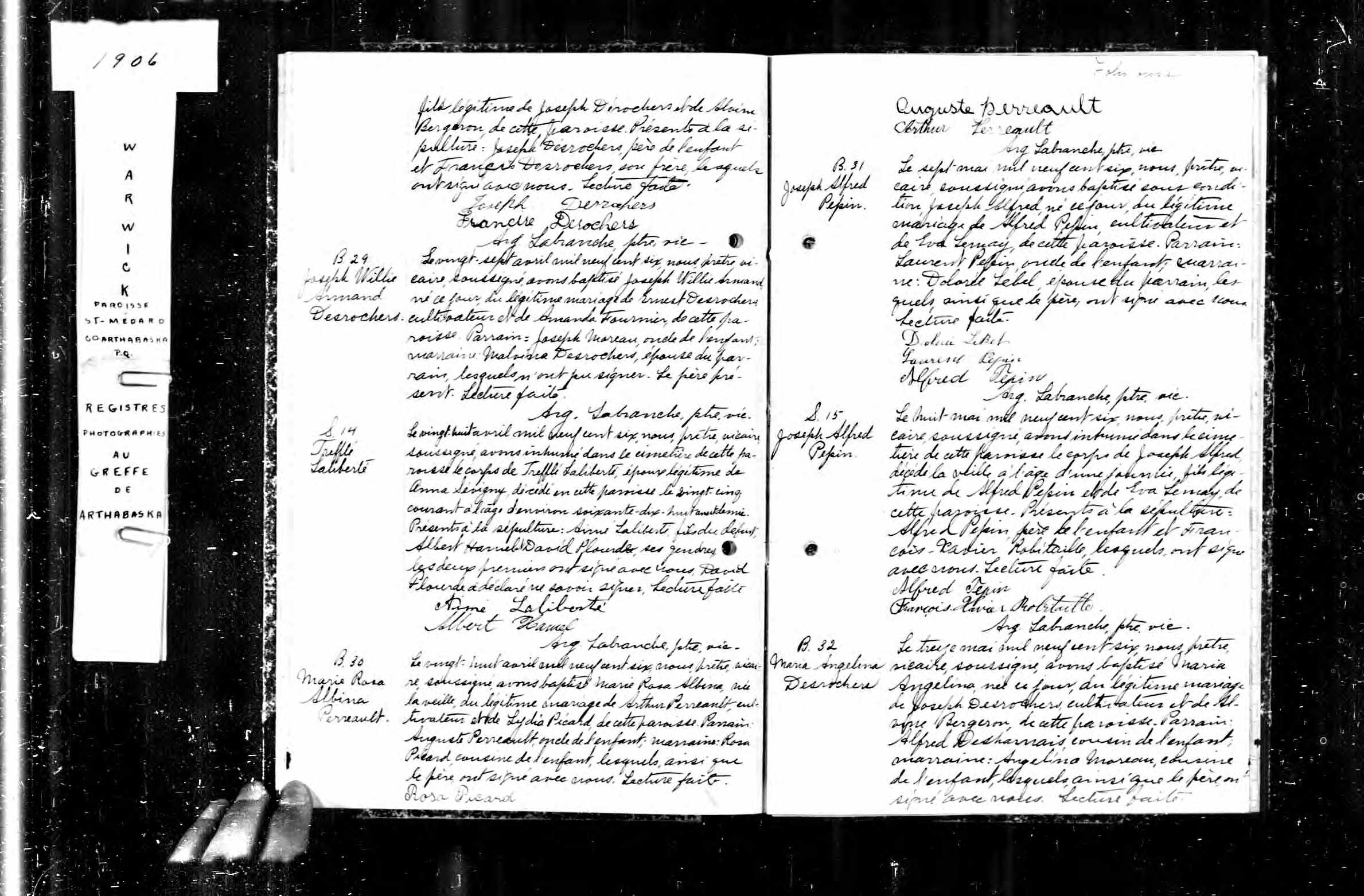 Acte de sépulture Acte de sépulture