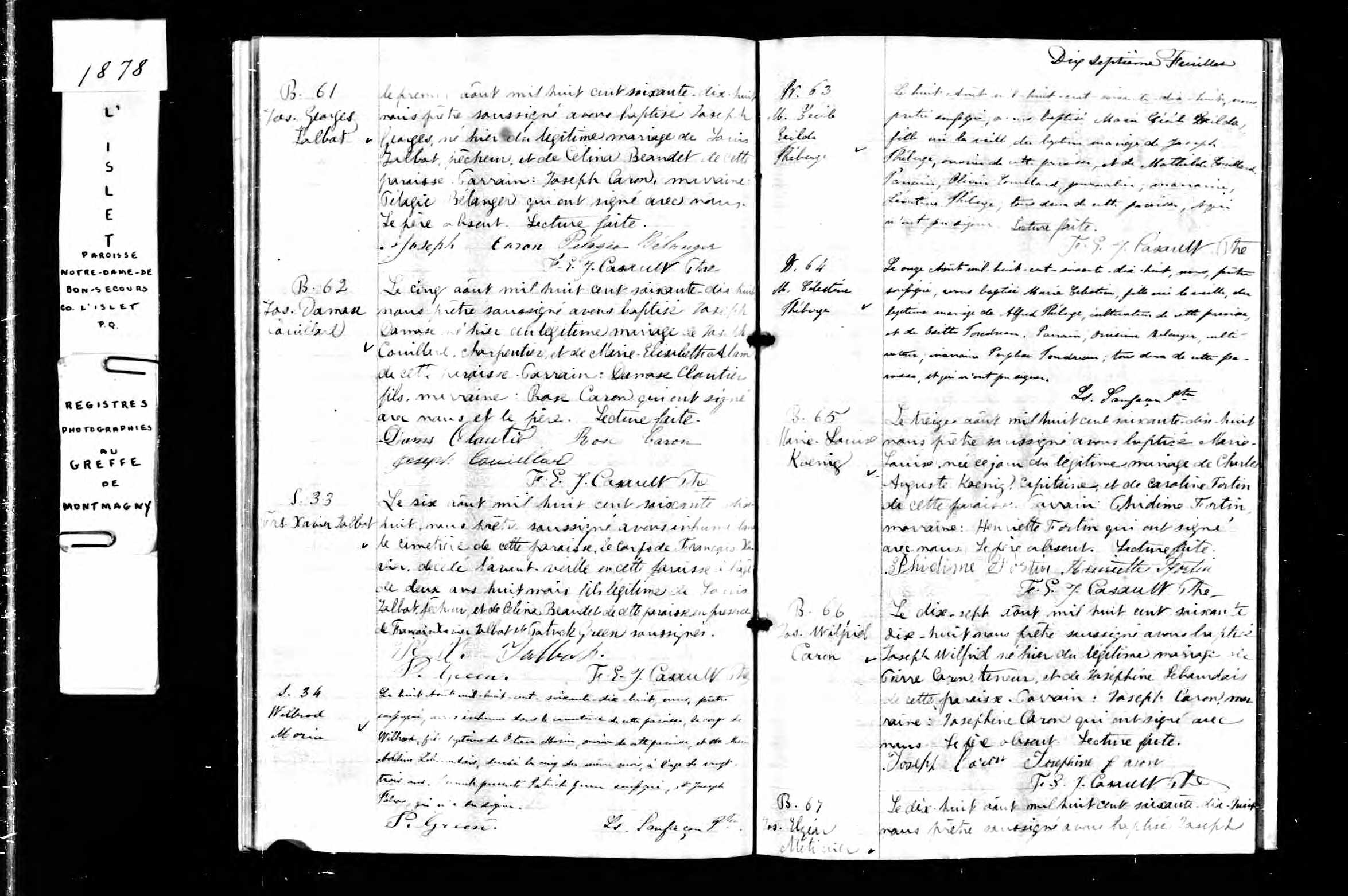 Acte de sépulture