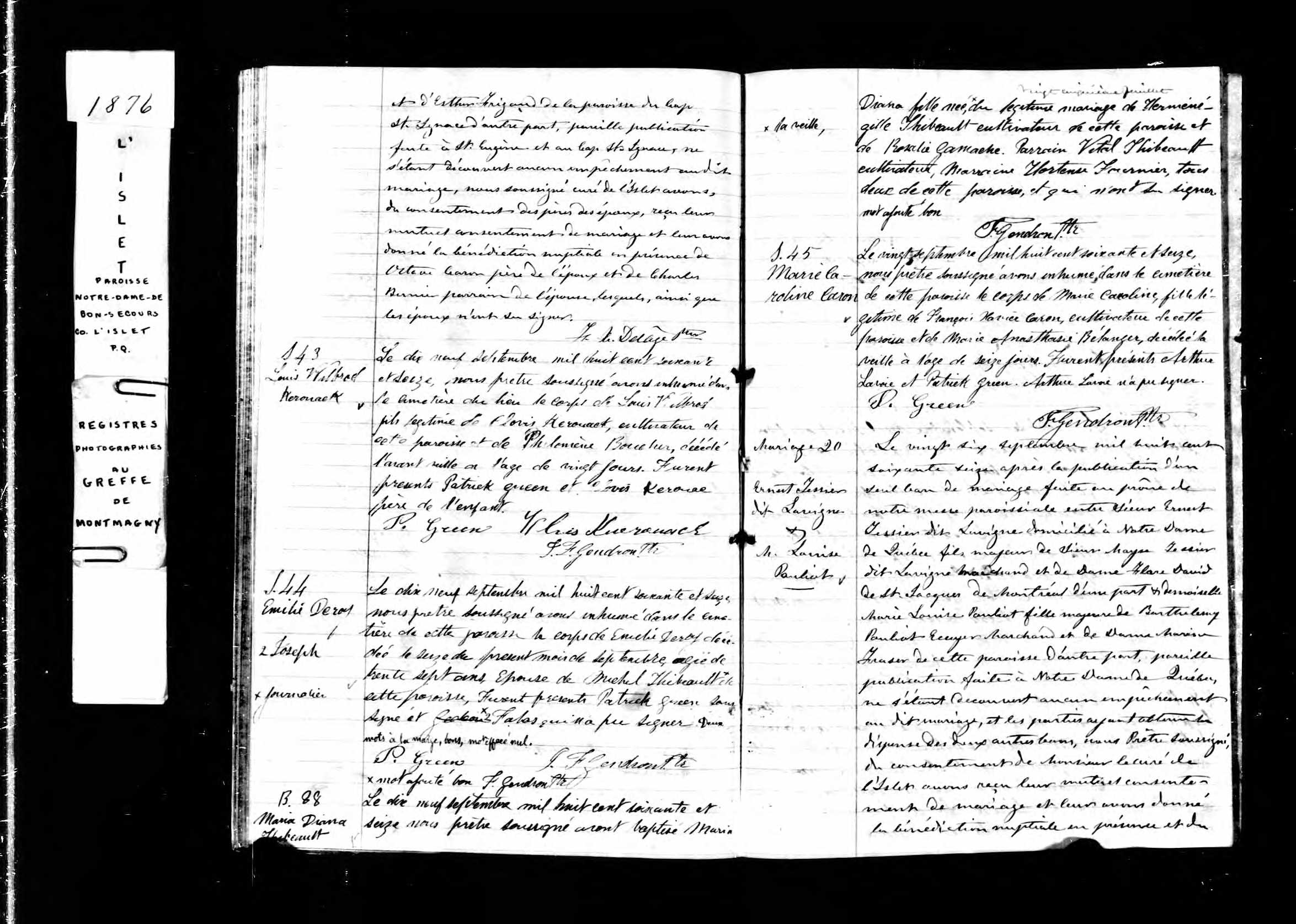 Acte de sépulture