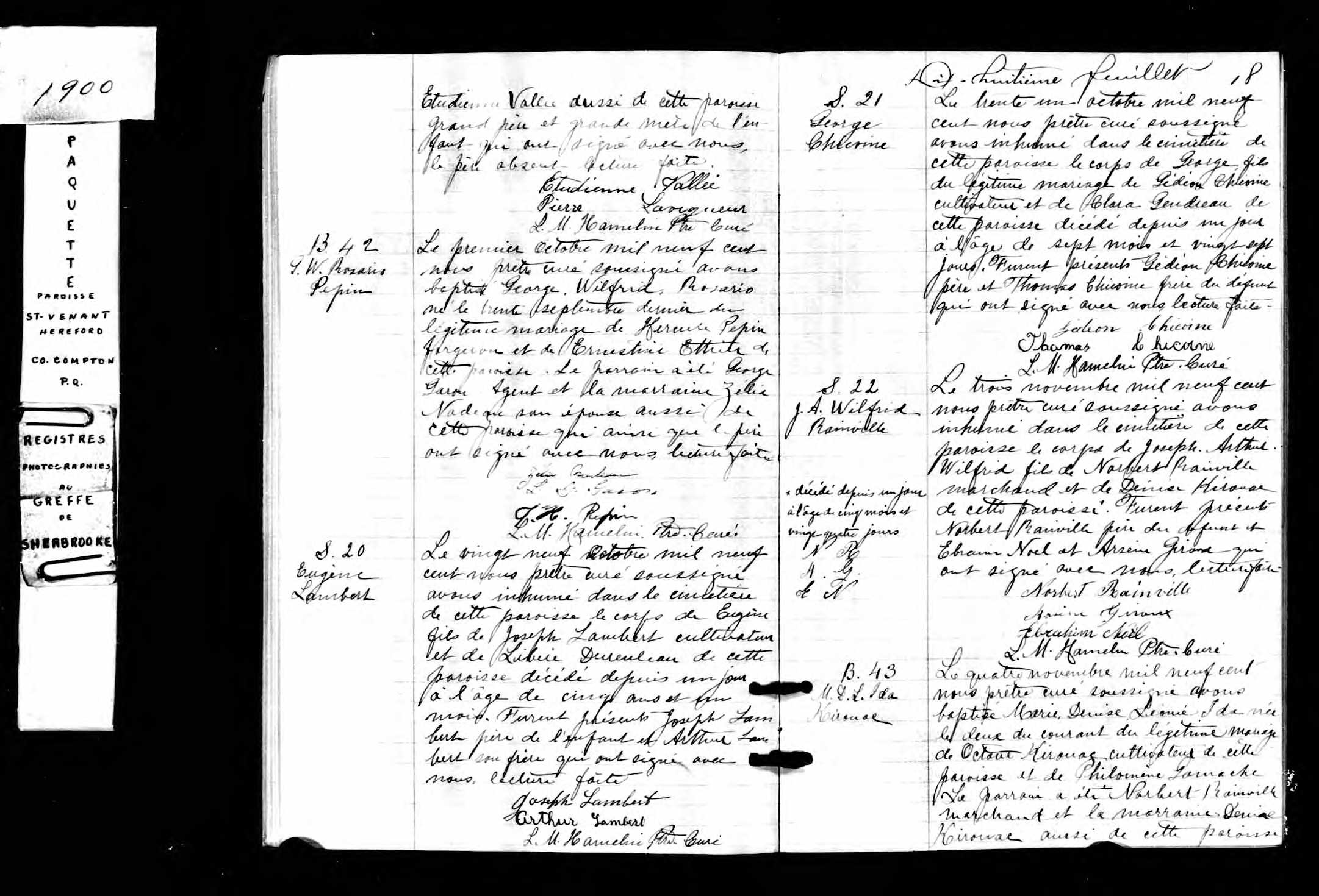 Acte de sépulture