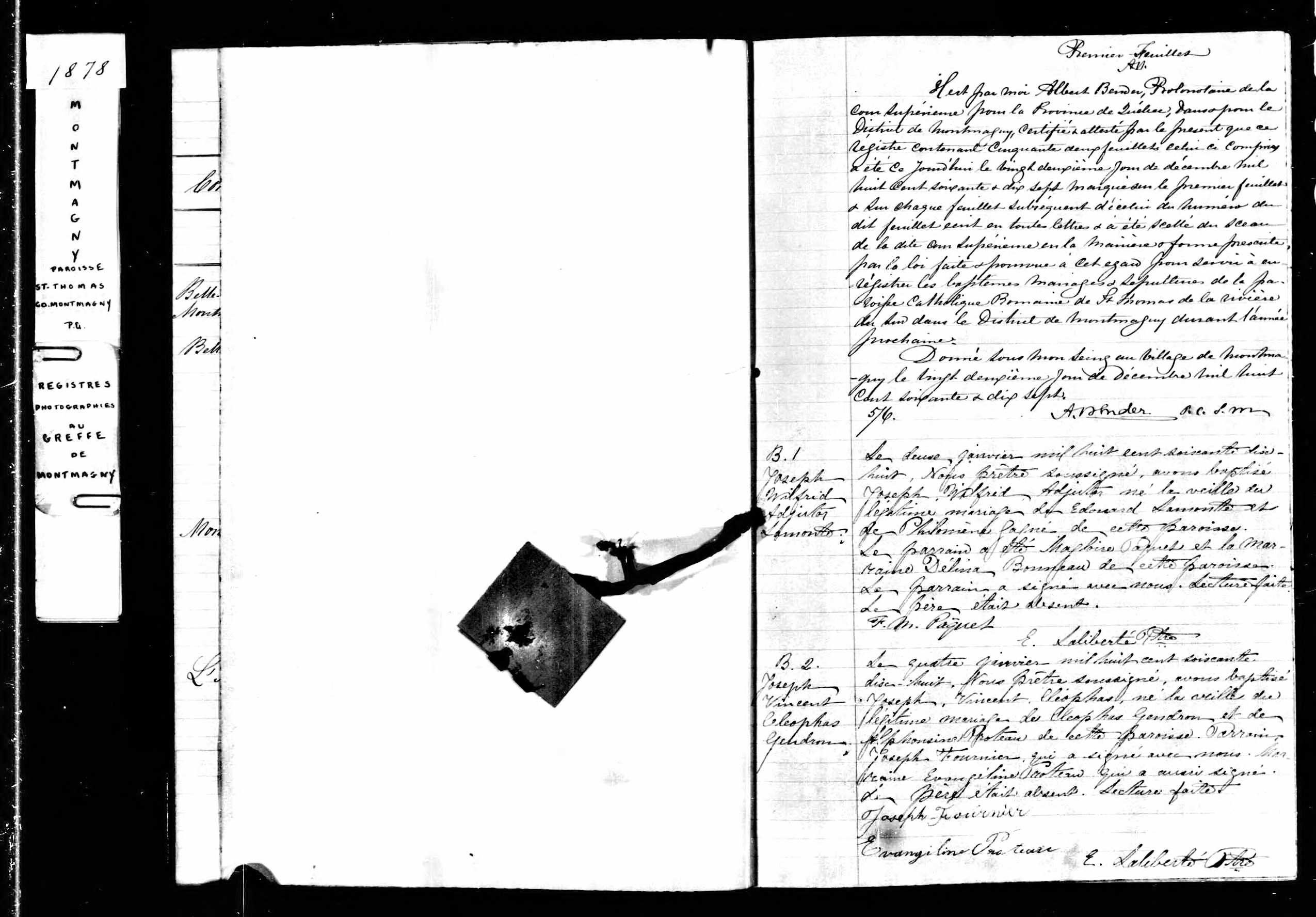 Acte de baptême Acte de baptême